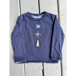 Boys Janie And Jack Reversible Shirt Nautical‎ Size 12 M